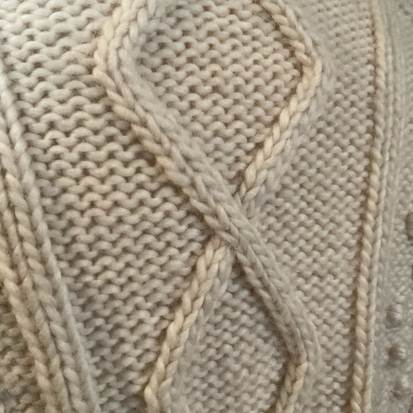 “HAND KNIT” Vintage Beige “Popcorn” Pattern 100% Wool Sweater. - Picture 14 of 14